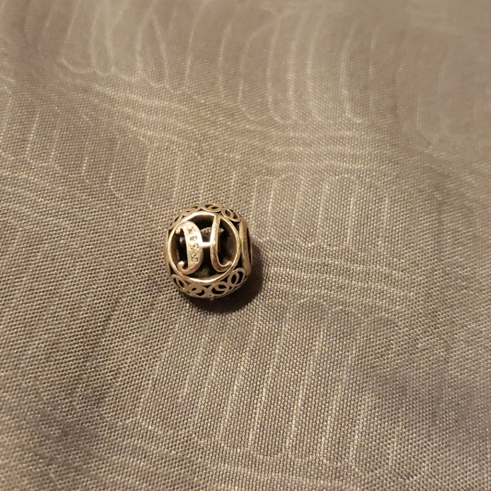 Pandora Silver Letter "H" Ball Charm